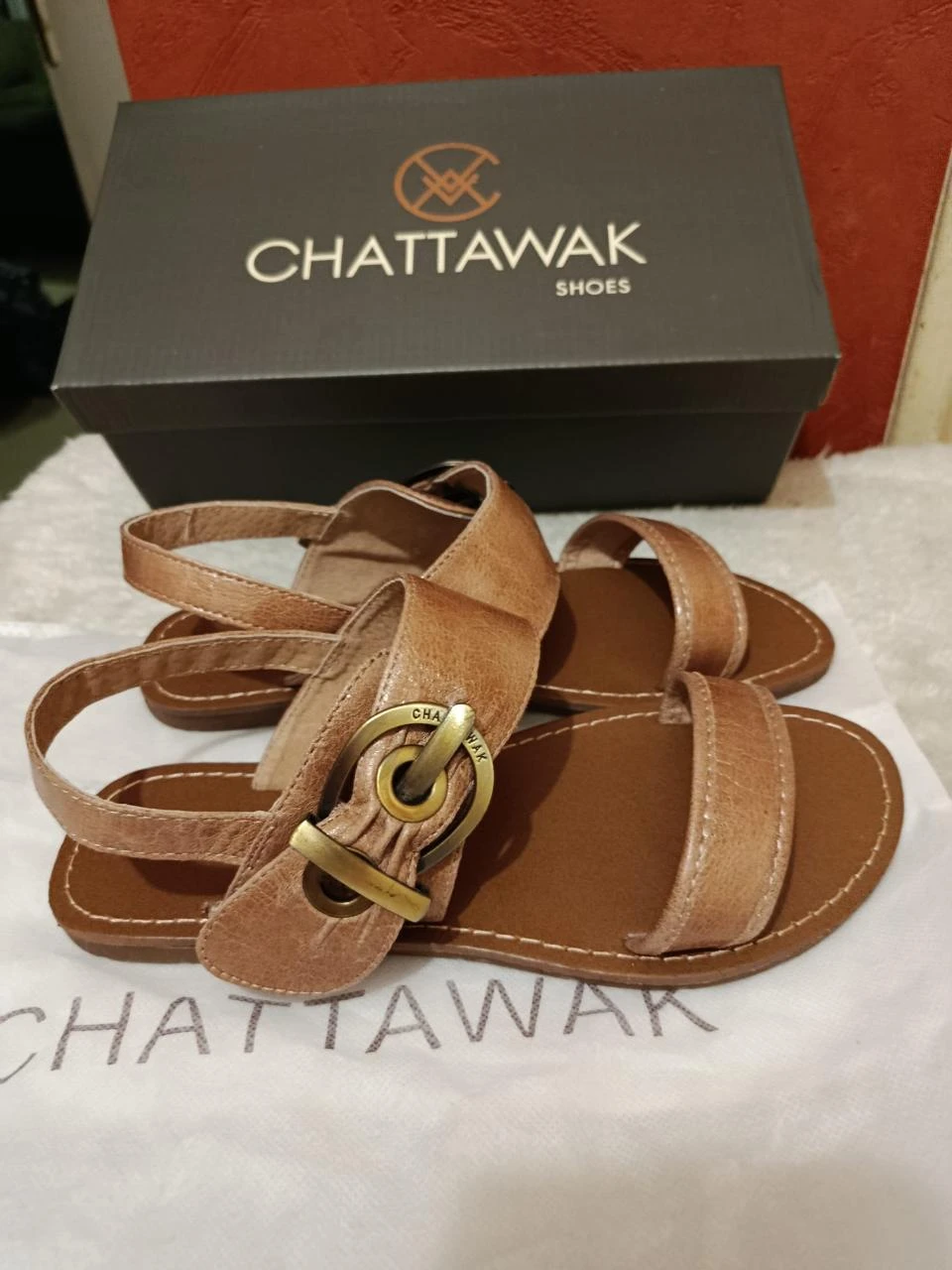 Sandale en cuir chattawak 38